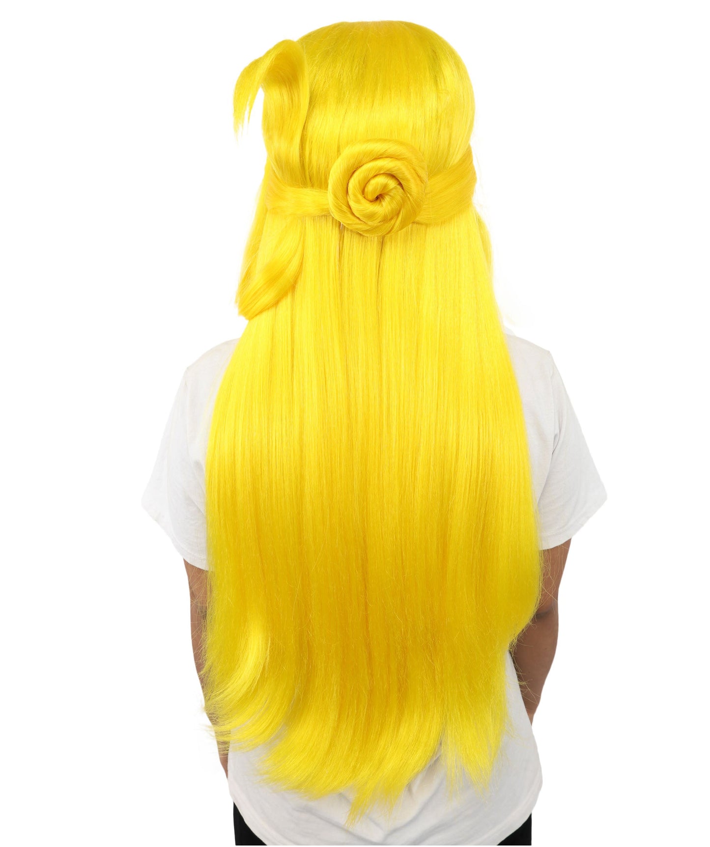 HPO Adult Women's Anime Character Wig | Multiple Color Options | Synthetic Fiber with Side Swept Bangs and Top Tuft | Halloween Party and Comic Con Events