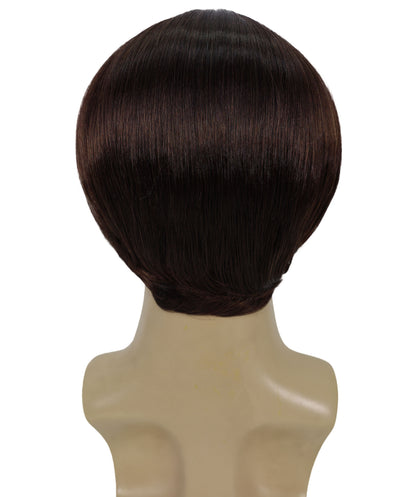 HPO Adult Male WIG 70's Dude – Retro Straight Brown Wig, Breathable Capless Cap, Flame-retardant Synthetic Fiber | HPO