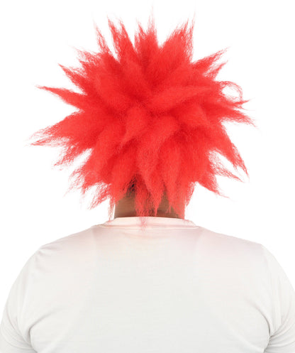 Men's Spiky Clown Theatrical Wig | Multicolor Options | Create of synthetic fiber, massive spiky volume, integrated forehead piece | Party, Halloween, theater, drag, performance, costume events