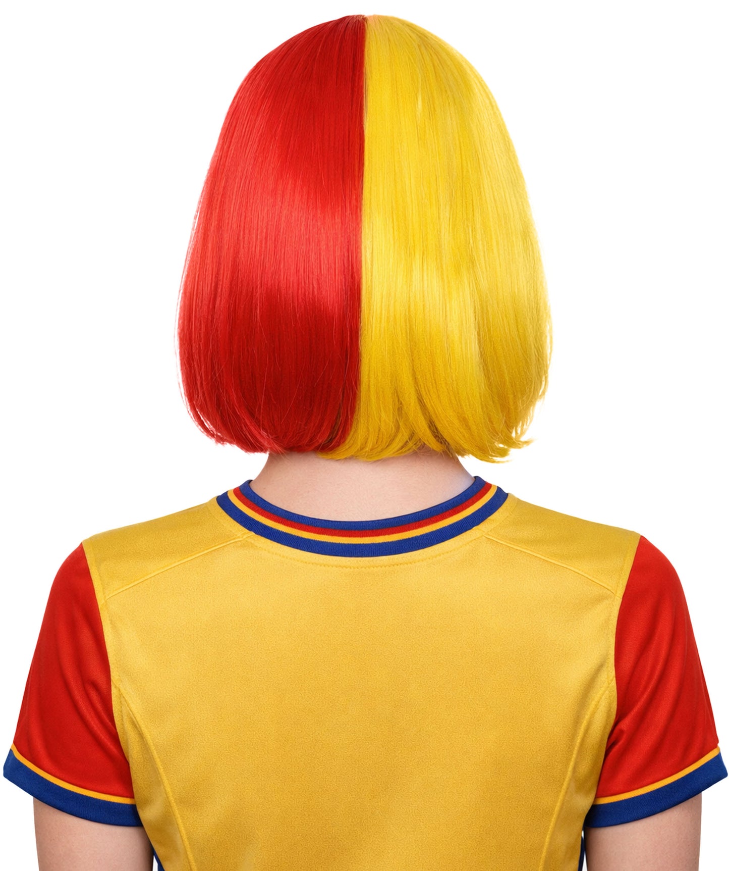 Colombia Flag Bob Wig Sport Party  | Patriotic Character Halloween Wig | Premium Breathable Capless Cap