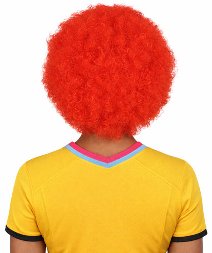 Denmark Flag Bob style Afro Wig | National Pride Red Halloween