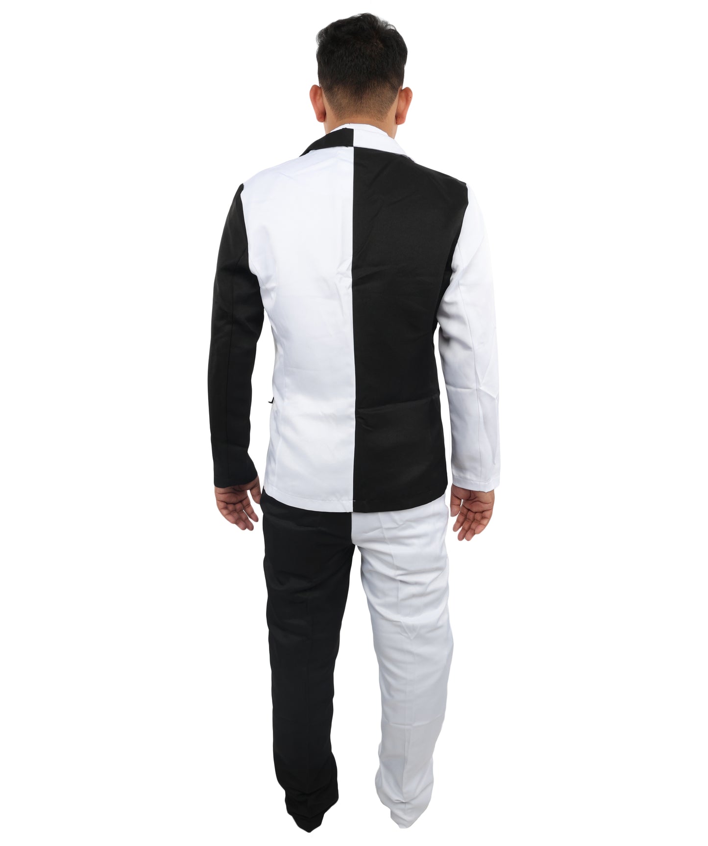 HPO Men’s White & Black Cosplay Tuxedo suit Costume - Two Piece Formal Cosplay Bodysuit | Stylish Party Outfit for Halloween