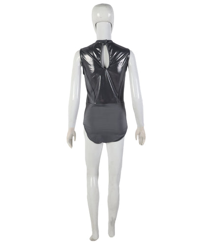 HPO Women's Classic Grey Bodysuit Costume | Women’s One Piece Swimsuit & Beach Wear Outfit | Well suited to Party & Club Wear