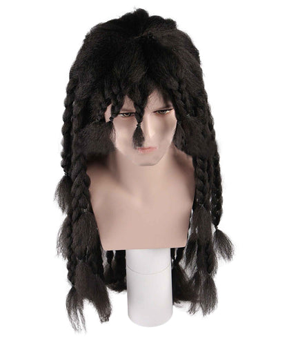 HPO Pirate Captain Wig | Black Color Wig , Premium Breathable Capless Cap