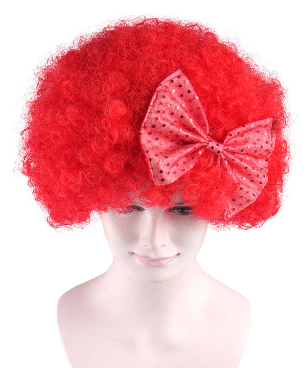 Red Butterfly Womens Wig | Super Size Jumbo Afro Character Halloween Wig | Premium Breathable Capless Cap