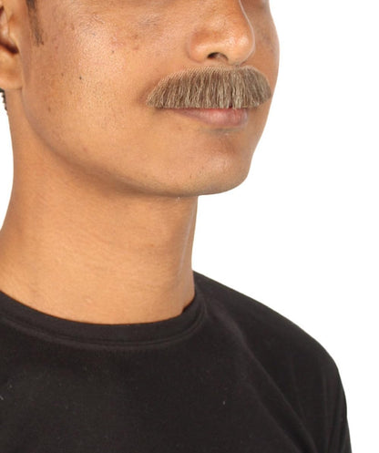 Men's Human Hair Moustache | Facial Hair Multiple Colours Option | HPO