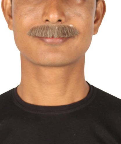 Men's Human Hair Moustache | Facial Hair Multiple Colours Option | HPO