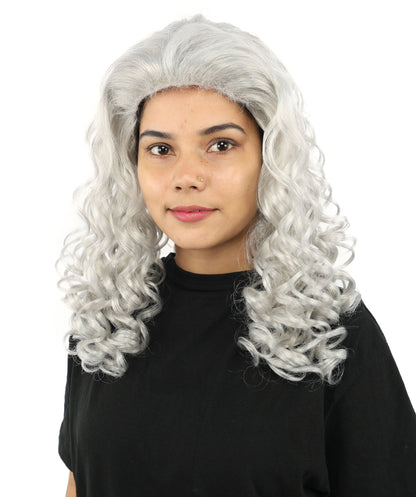 HPO Adult Women’s 16-Inch Medium Wig with Soft Curls | Multiple Color Options | Ideal for Cosplay, and Themed Events | Elegant, Versatile Hairpiece for Various Looks
