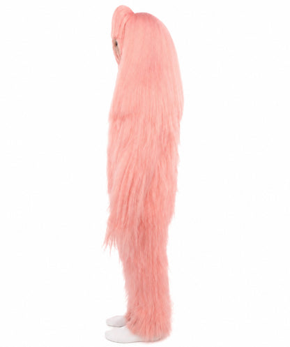 HPO Teen Extreme Hairy Person Costume Bundle & Mask Set - Full-Body Hair Suit Extra-Long Costume Wig for Halloween, Cosplay & Parties - Multiple Color Options