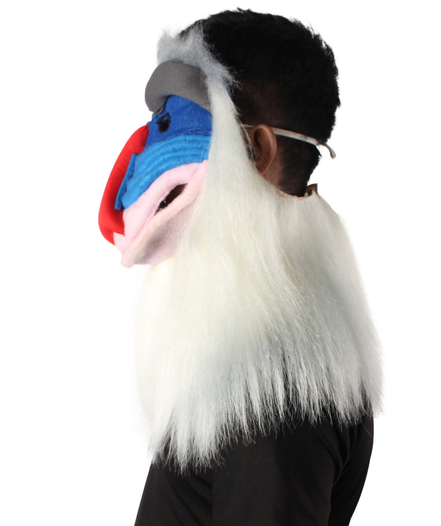 HPO Unisex Large Old Mandrill Monkey Mask | Best for Halloween | Flame-retardant Synthetic Fiber