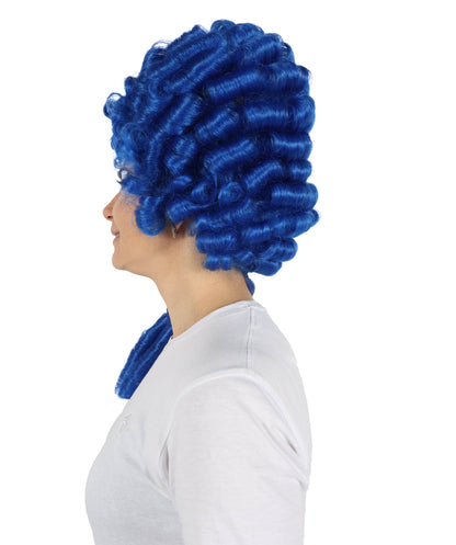 HPO Women's Colonial hairstyle Curly Multiple color Wig I  Premium Breathable Capless Cap Design I  Multiple Color Options I Flame-retardant Synthetic Fiber