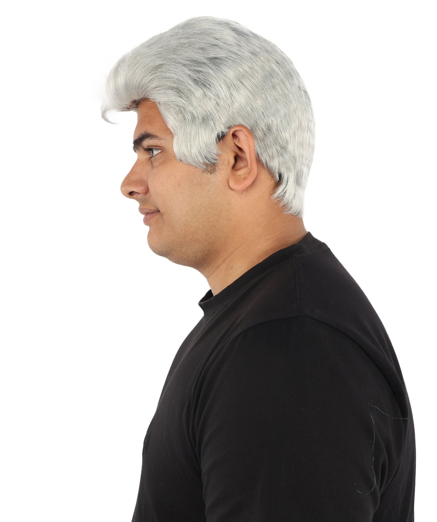 HPO Men's Side Swept Undercut Wig | Short Brown Texture with Tapered Sides, Heat Resistant Synthetic Fiber & Breathable Net | Halloween, Space Ranger Cosplay, Sci-Fi Theme Party & Roleplay
