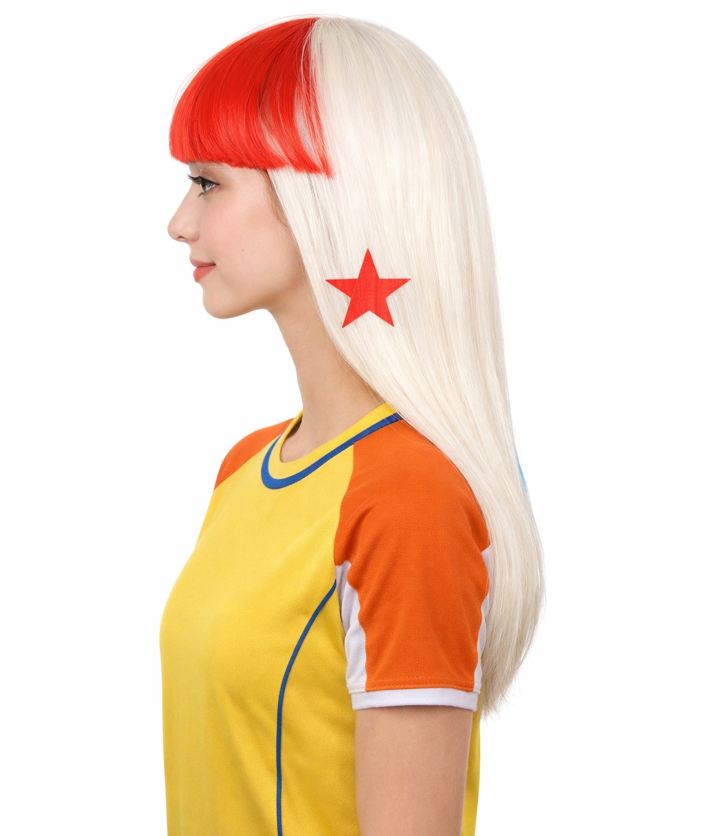 Panama Flag Sport Party Long Bob Wig | Premium Breathable Capless Cap