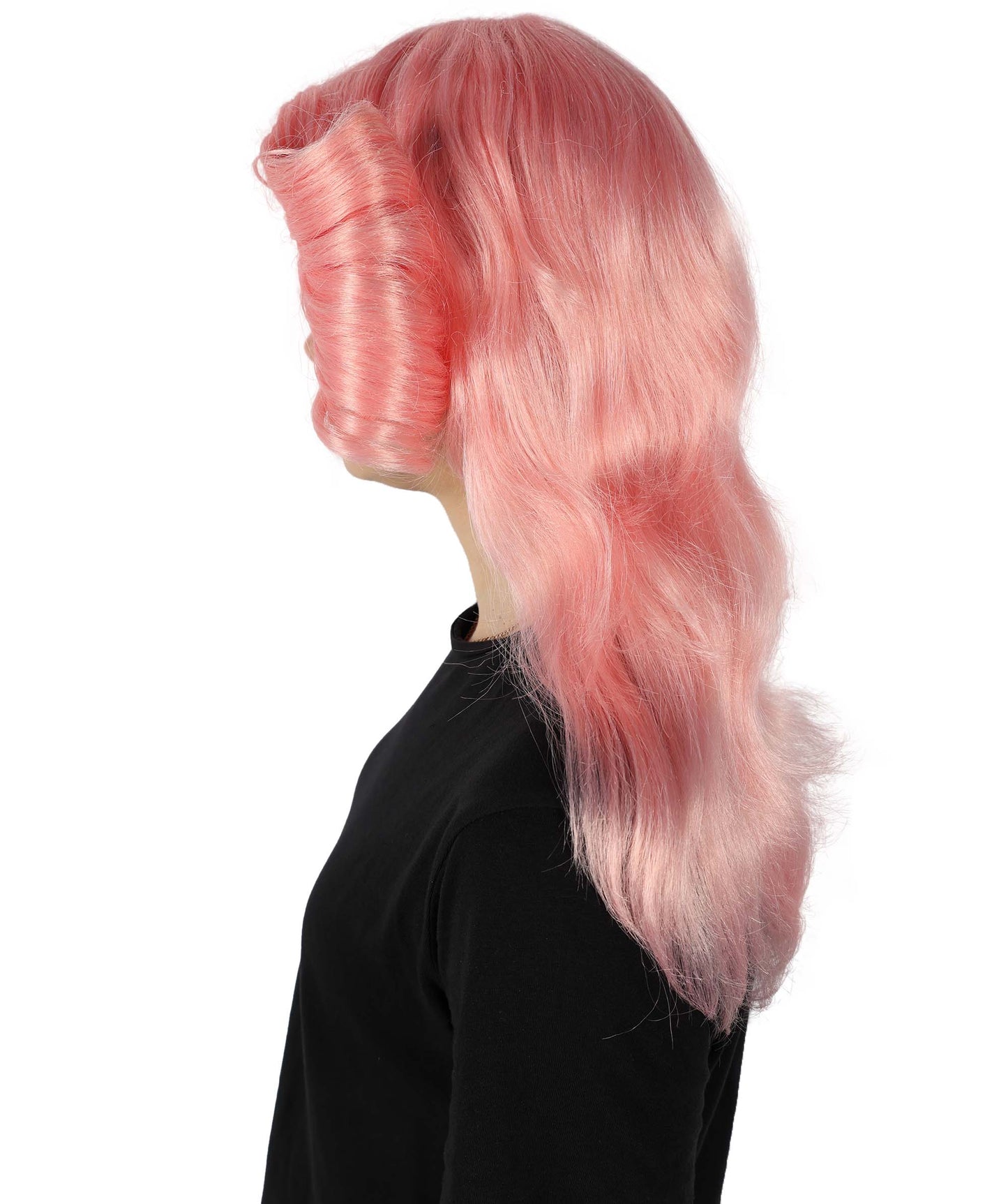 HPO Women's 70's Flick Multiple Color Retro Wig, Flame-retardant Synthetic Fiber