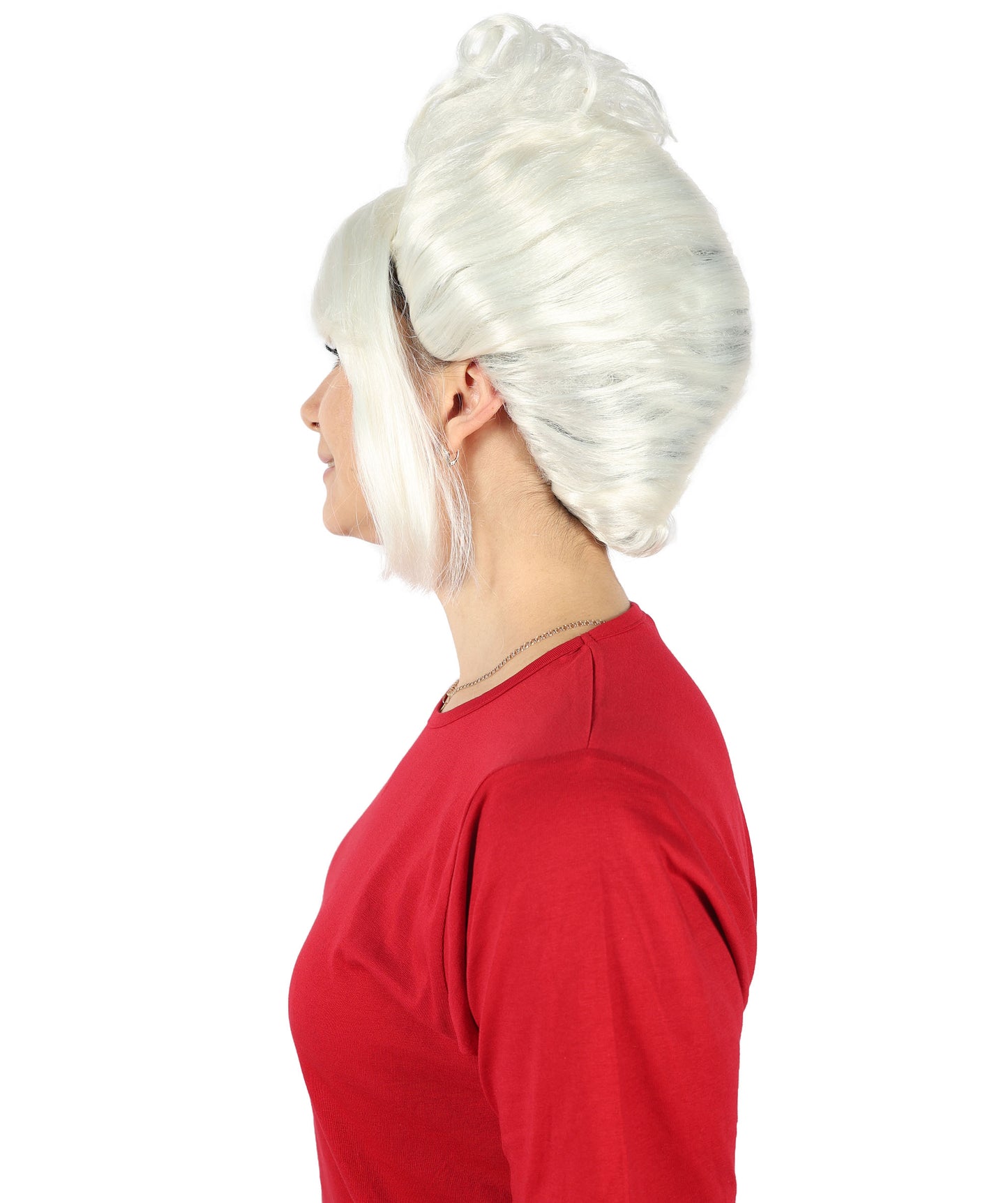 Adult Women Multiple Color Option Beehive Wig with Light Brown Highlights | Perfect For Halloween | Flame-retardant Synthetic Fiber