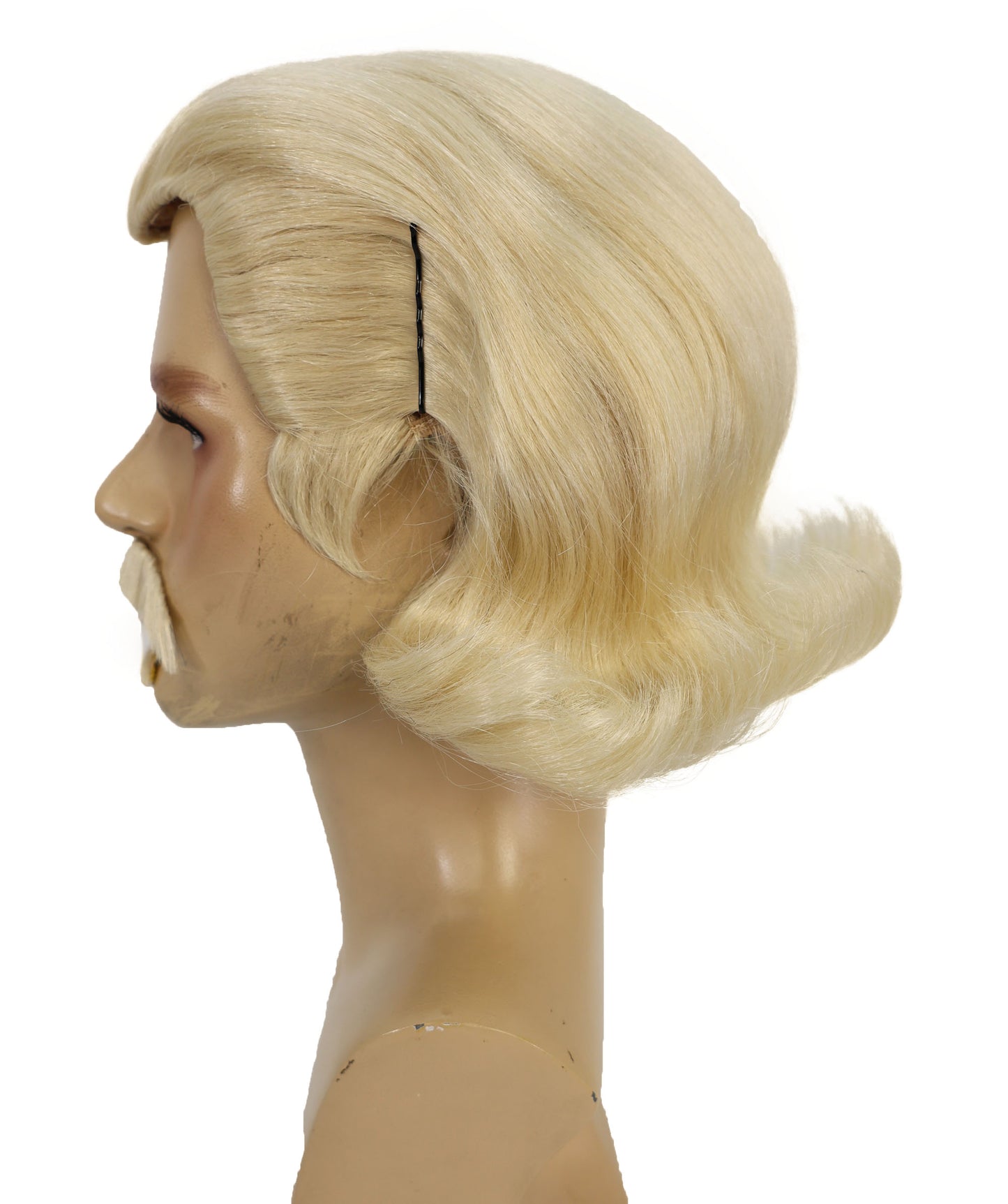 Men's Black Slick Back Dutch Van Der Linde Wig – Red Dead Redemption Inspired Costume Wig for Cosplay & Halloween – Realistic Long Curly Slick Back Hair Wig for Men