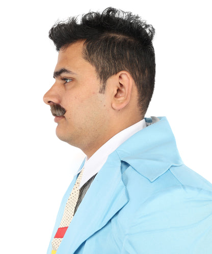 HPO | Premium Human Facial Hair Golden Mustache For Men | Multiple Colors Option