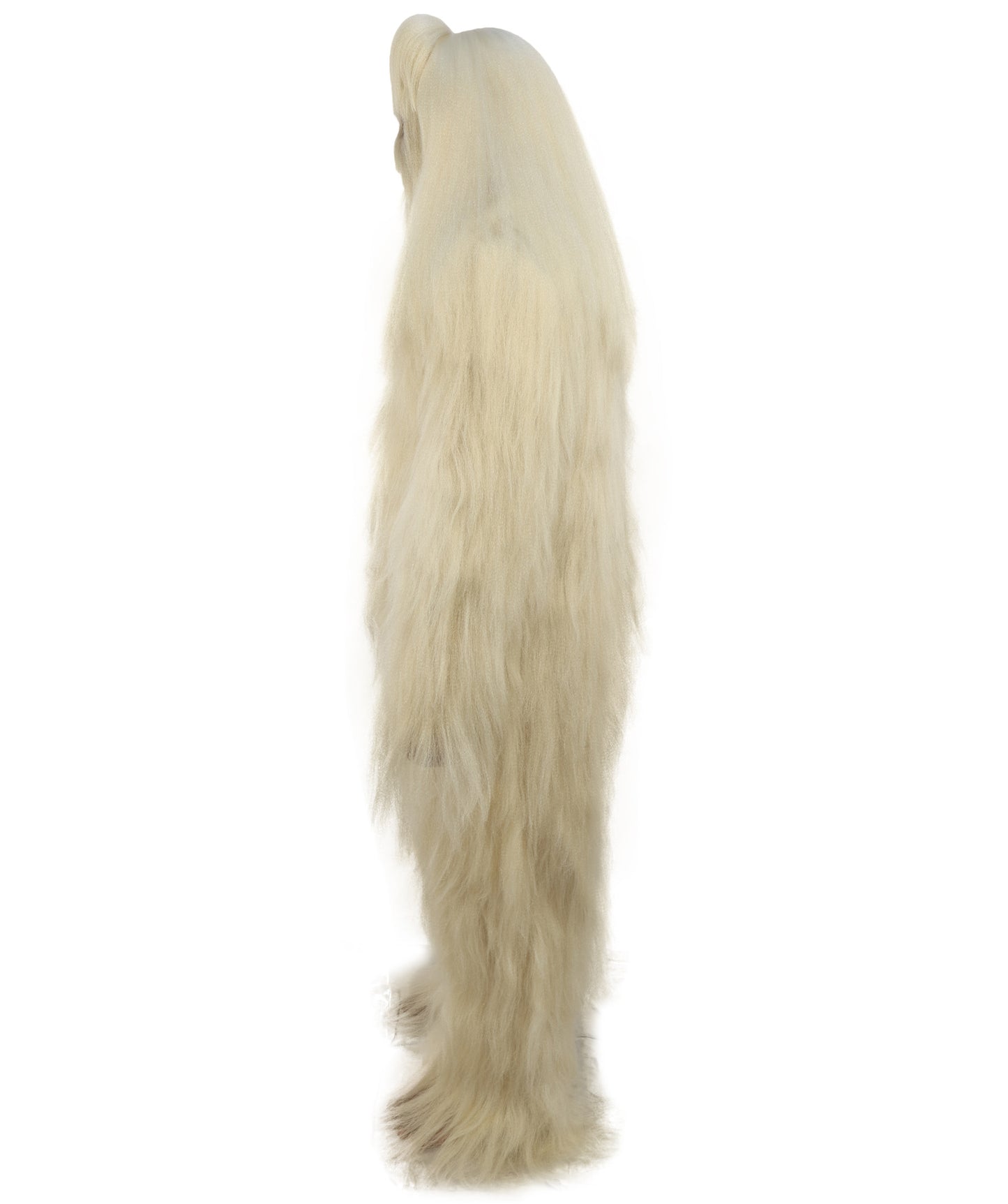 HPO Unisex Extreme Hairy Person Costume, Mask and Bundle - Full-Body Hair Suit Extra-Long Ash Brown Costume Wig for Halloween, Cosplay & Parties