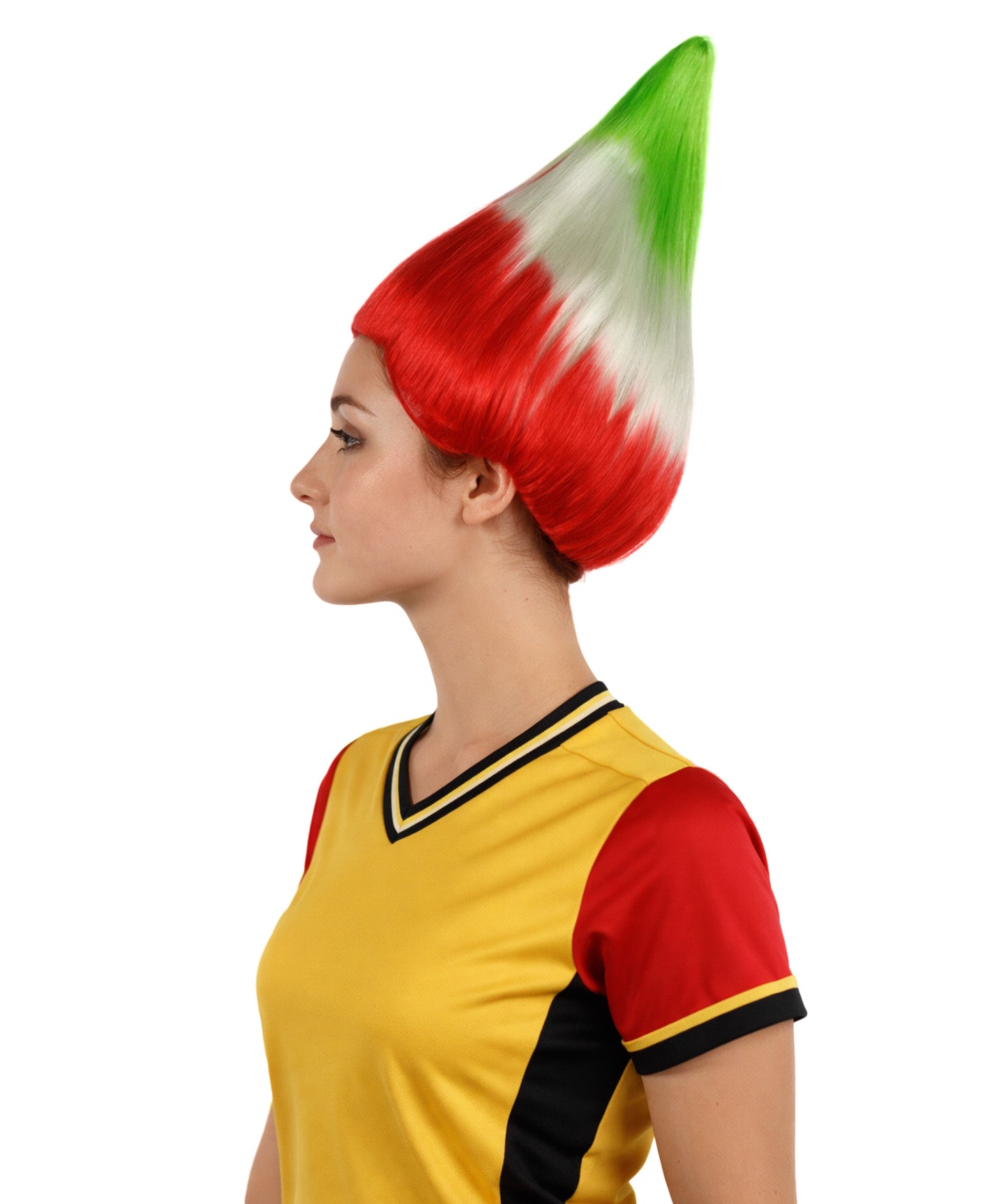 Women's Iran Flag Troll Wigs | National Pride | Premium Breathable Capless Cap
