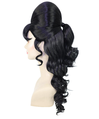 HPO Women's Class 60's Brown Half Updo Wig with Ponytail | Halloween  Wig | Flame-retardant Synthetic Fiber