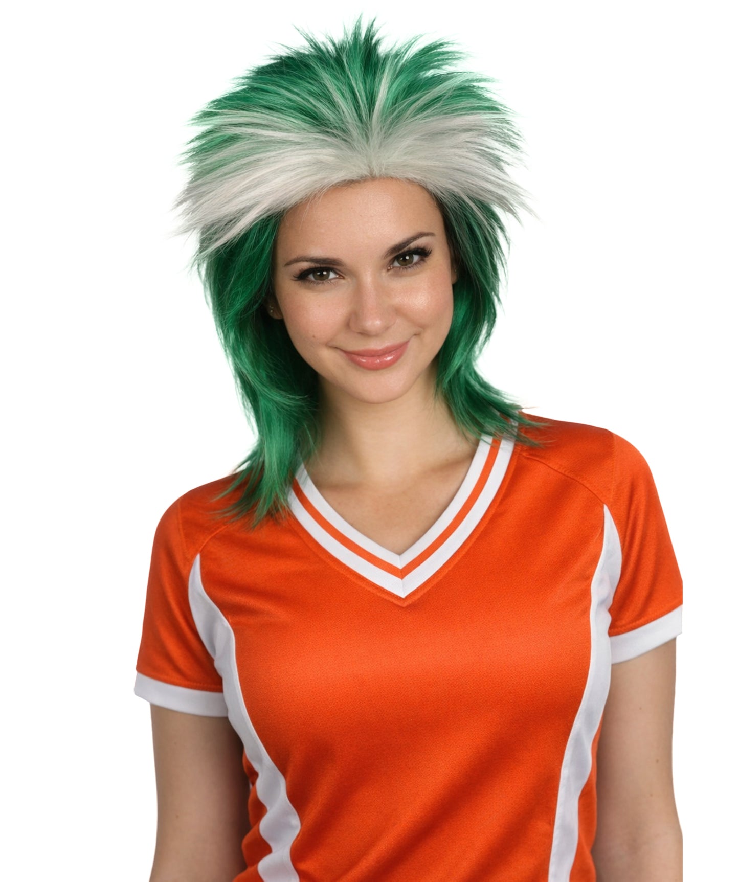 Saudi Arabia Flag Sports,80's Mullet Wig | Premium Breathable Capless Cap