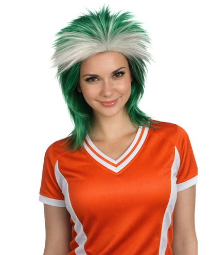 Saudi Arabia Flag Sports,80's Mullet Wig | Premium Breathable Capless Cap