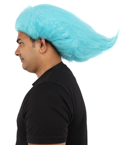 HPO Men's Wild Rocker Wig | Multicolor Options | Voluminous Frizzy Heavy Metal Hair, Two Tone Gradient & Breathable Cap | Halloween, Rock Troll Roleplay, 80s Costume, Theater & Concert Events
