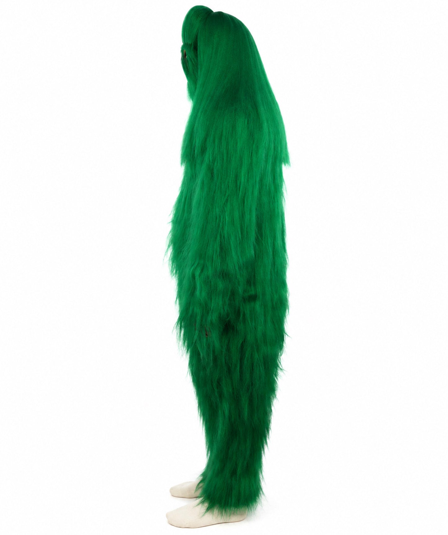 HPO Unisex Extreme Hairy Person Costume, Mask and Bundle - Full-Body Hair Suit Extra-Long Ash Brown Costume Wig for Halloween, Cosplay & Parties