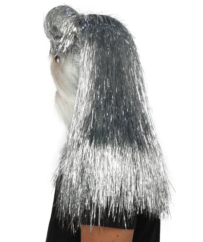 HPO UnisexTinsel Hairy Costume, Bundle & Mask Set | Full-Body Suit & Matching Mask | Long Hair Funny Costume for Halloween, Performers, Cosplay & Mascots | Multicolor Options