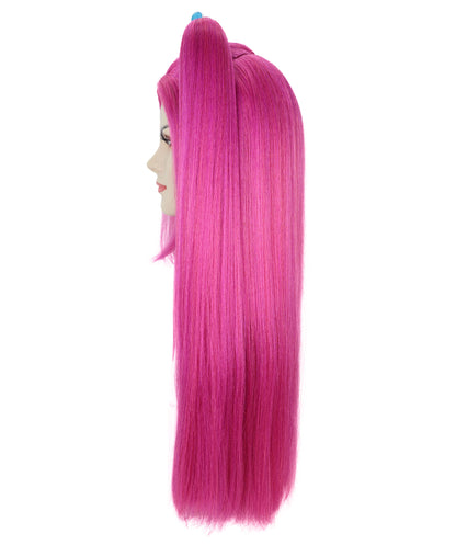 HPO Adult/Teen Women's K-pop Demon Hunters Wig Long Straight Multiple color Wig | Halloween Wig | Futuristic Pop Star Warrior Look