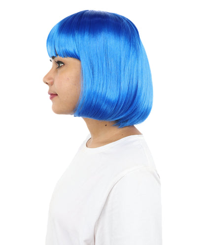 Adult Women’s Medium Bob Wig with Bangs – Layered Hairstyle with Soft Synthetic Fibers & Smooth Texture With Standard Cap | Stylish Hairpiece for Cosplay, Parties & Photo Shoots | Multicolor Options