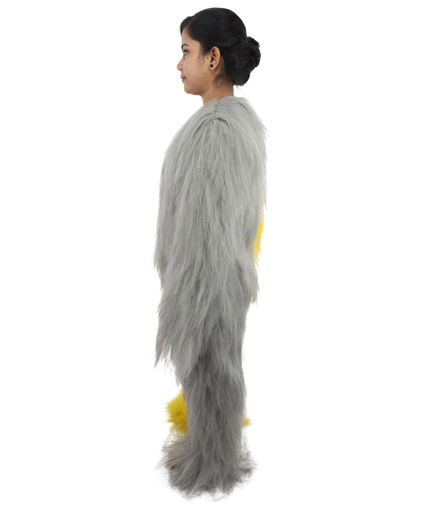 HPO Teen Extreme Hairy Person Two Part Costume, Mask and Bundle Set - Full-Body Hair Suit Extra-Long Costume Wig for Halloween, Cosplay & Parties - Multiple Color Options
