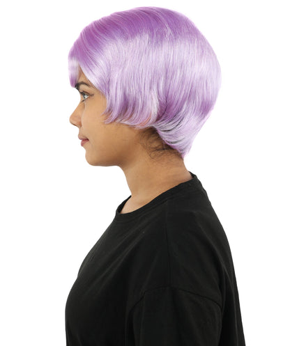 HPO Adult Women’s 10-Inch Short Wig | Multiple Color Options | Celebrity Hairpiece for Costume, Cosplay, and Themed Parties | Sleek and Modern Hairpiece for Versatile Looks