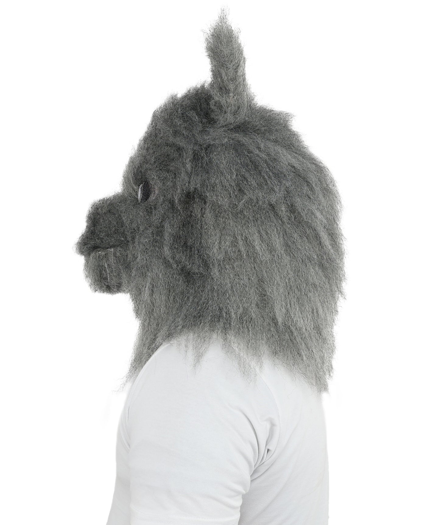 HPO Unisex Dark Grey Wolf Mascot Costume Bundle & Mask Set | Realistic Animal Full Coverage Outfit | Crafted for Parties and Cosplay events