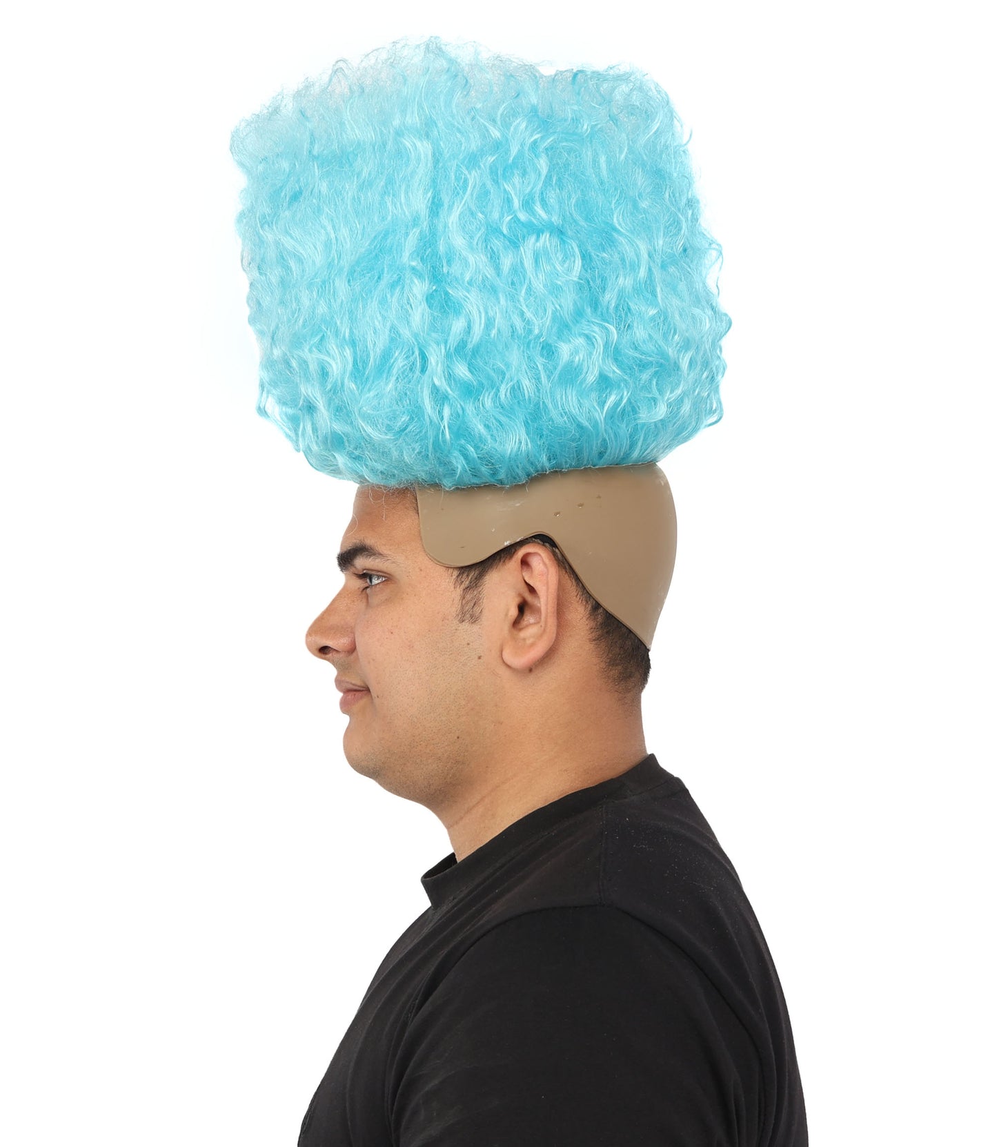 HPO Men’s Tall Afro Wig | Multicolor Options | Animated Scientist Style Hair | Funny Hairpiece with Bouncy Curls and Capless Cap | Retro Nerd Look for Parties, Shows & Halloween