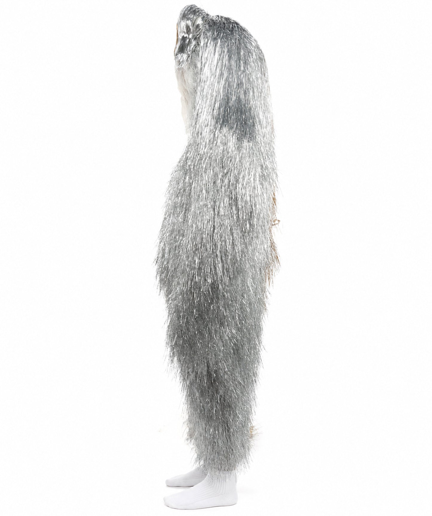 HPO Teen Extreme Hairy Two Part Costume Bundle & Mask Set - Full-Body Hair Suit Extra-Long Costume Wig for Halloween, Cosplay & Parties - Multiple Color Options