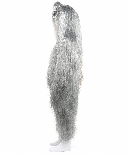HPO Teen Extreme Hairy Two Part Costume Bundle & Mask Set - Full-Body Hair Suit Extra-Long Costume Wig for Halloween, Cosplay & Parties - Multiple Color Options