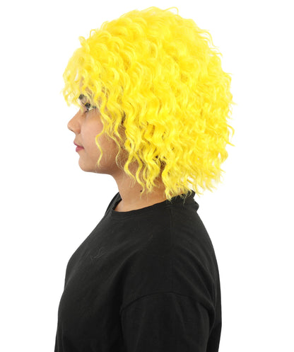 HPO Adult Women's Messy Teased Spiky Multicolor Wig | Curly Two-tone vibrant hue, create of synthetic fiber, extreme textured volume, breathable capless base | Party, Halloween, theater, drag, performance, costume events