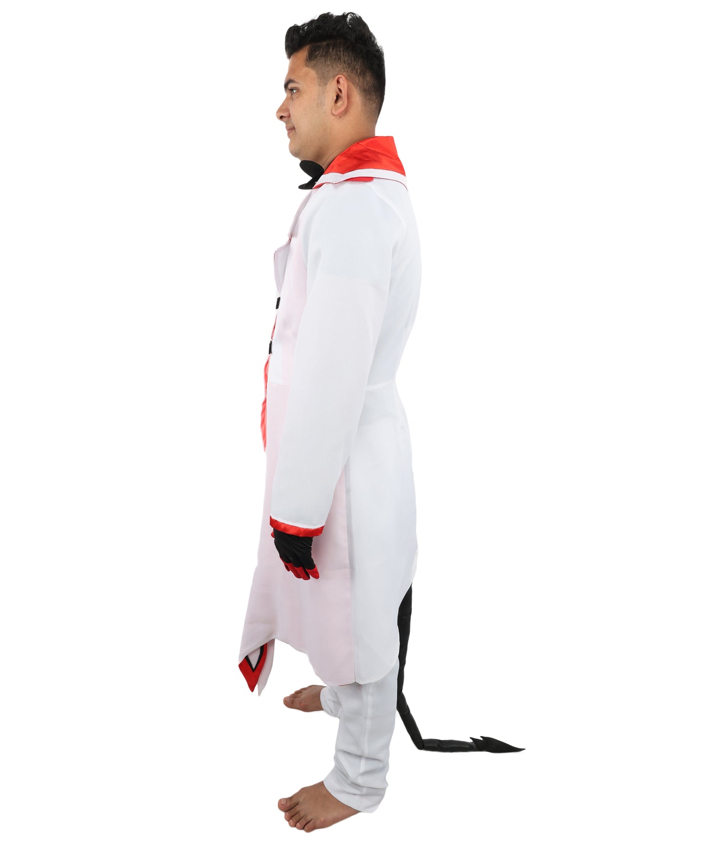 HPO Men's Infernal Ringmaster Costume | Structured Tuxedo Jacket Featuring Split Tails and Bow Tie | Versatile for Stage Shows, Fantasy Events, and Themed Parties