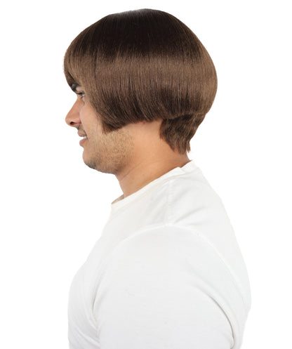 Adult Men’s Earfquake-Inspired Retro Blue Suit Costume & Multiple Bob Wig Bundle | Included sunglass | Bold Retro Look for Cosplay & Costume Events