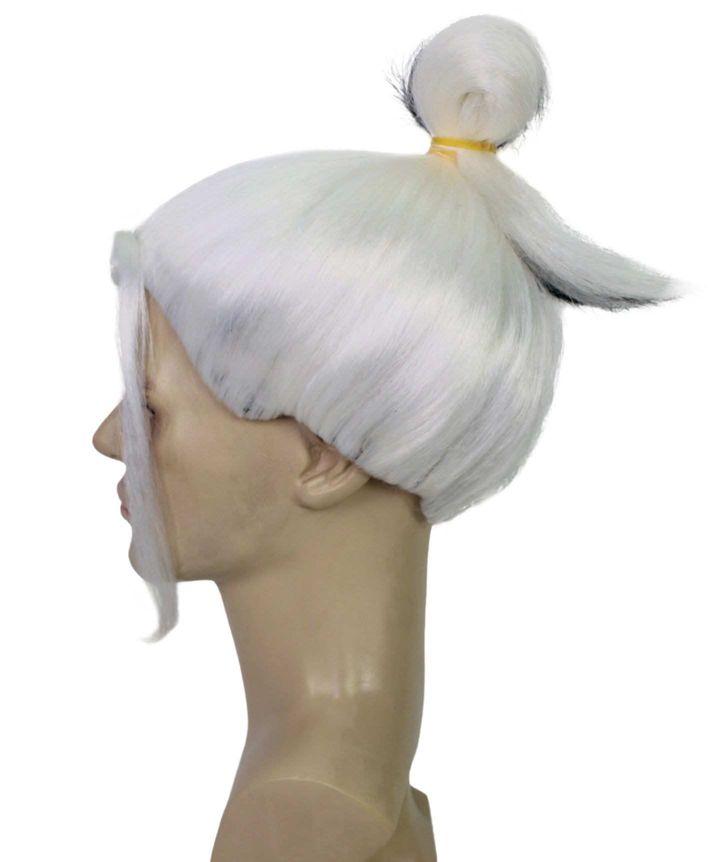 Men’s Striking Multiple Anime Villain Wig With A Bun I Best for Halloween I Flame-retardant Synthetic Fiber