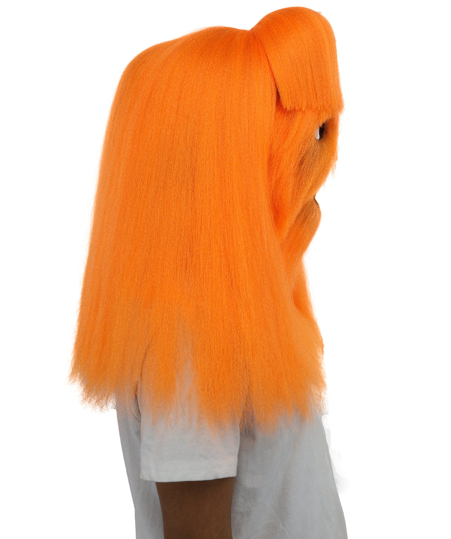 HPO Teen Extreme Hairy Person Costume Bundle & Mask Set - Full-Body Hair Suit Extra-Long Costume Wig for Halloween, Cosplay & Parties - Multiple Color Options
