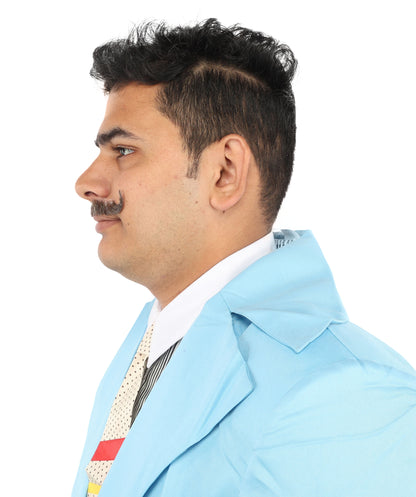 HPO Men's Classic Holiday Doc Mustache | Multiple Colors | Novelty False Facial Hair | Costume Accessory for Adults