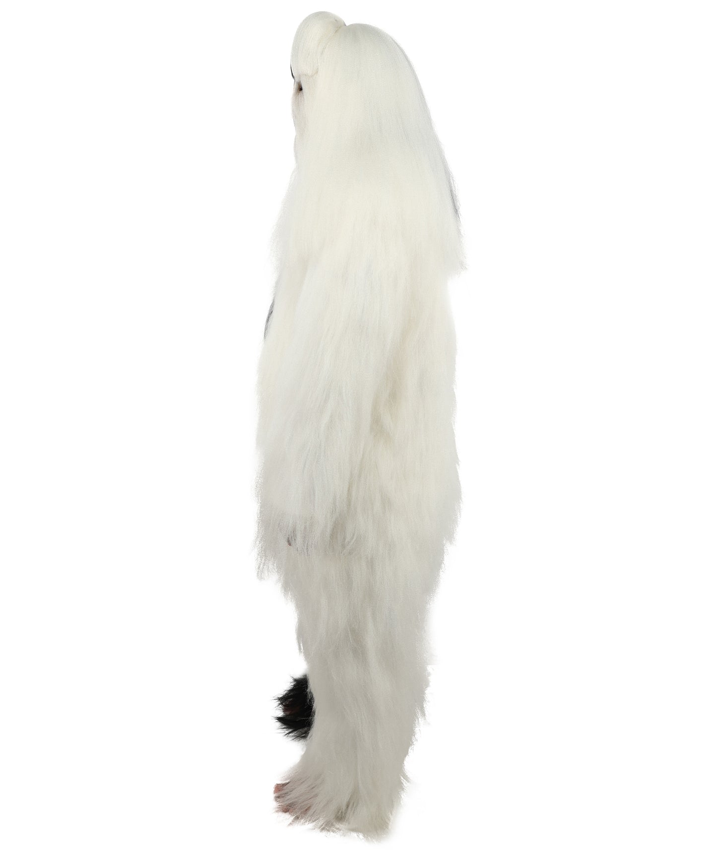 HPO  Extreme Hairy Person Two Part Costume, Mask and Bundle Set - Full-Body Hair Suit Extra-Long Costume Wig for Halloween, Cosplay & Parties - Multiple Color Options