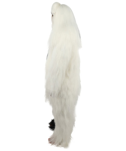HPO  Extreme Hairy Person Two Part Costume, Mask and Bundle Set - Full-Body Hair Suit Extra-Long Costume Wig for Halloween, Cosplay & Parties - Multiple Color Options