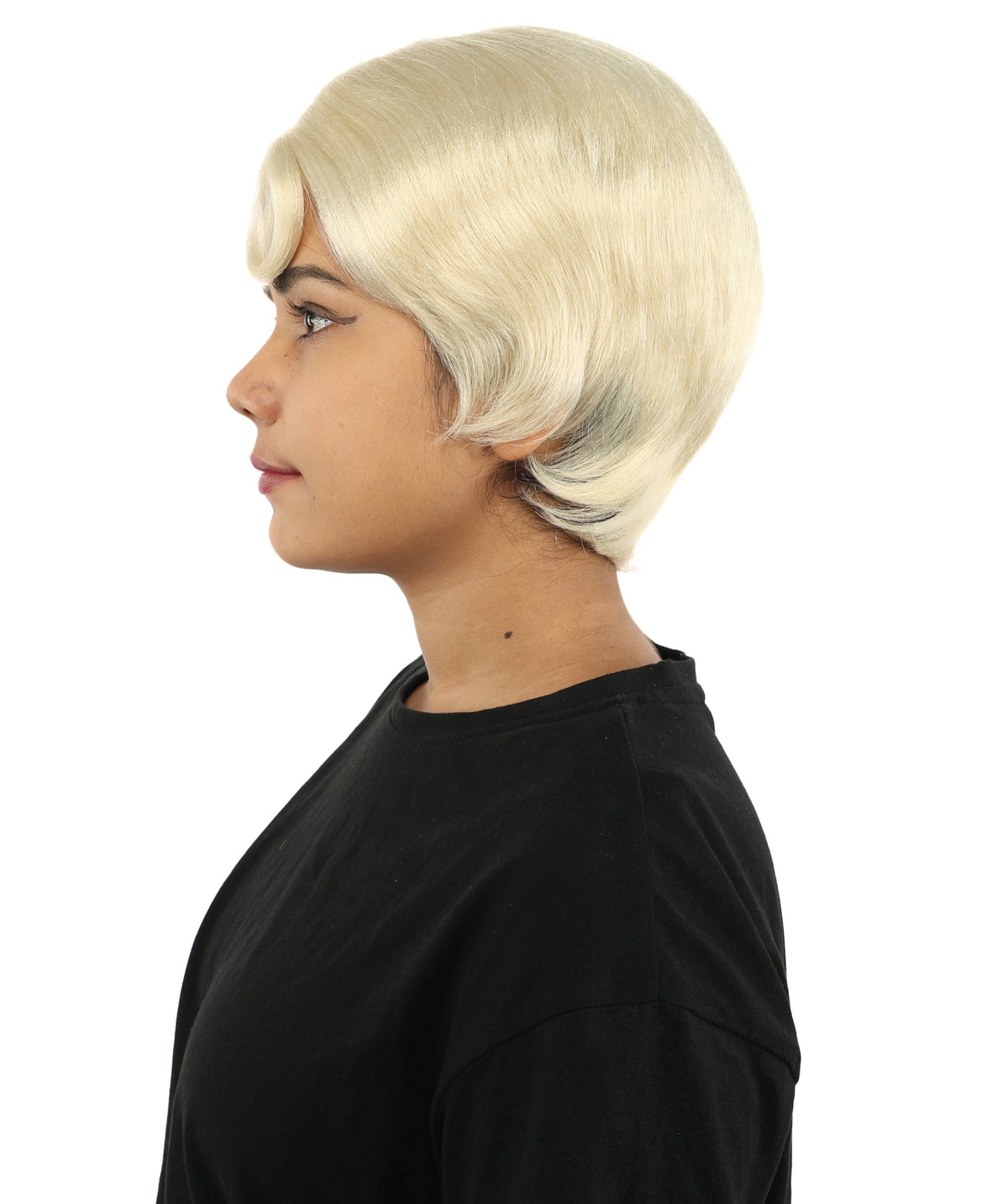 HPO Adult Women’s 10-Inch Short Wig | Multiple Color Options | Celebrity Hairpiece for Costume, Cosplay, and Themed Parties | Sleek and Modern Hairpiece for Versatile Looks