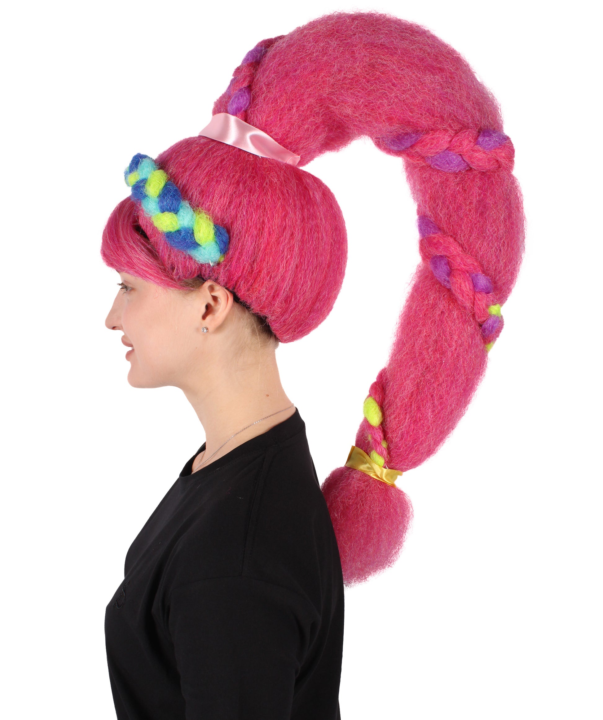 Movie Pink Troll Twisted Wig