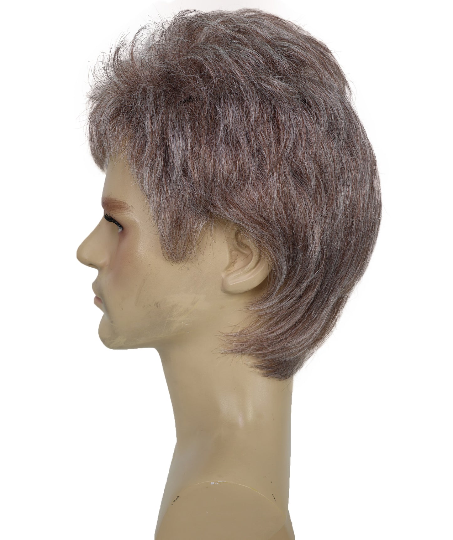 HPO Men's 80'S Rock Star Noel Gallagher-Inspired Short Wavy Copper Blonde Wigs, Exceptional Synthetic Wig Ideal for Party & Halloween, Breathable Caples Cap Flame-Retardant Synthetic Fiber Hair