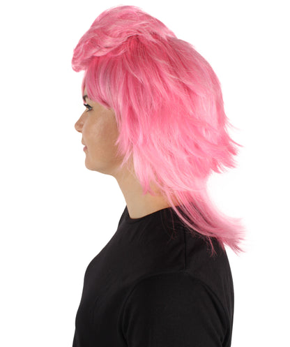 HPO Women's Anime Estranged Daughter Pink Wig | Perfect for Halloween | Flame-retardant Synthetic Fiber