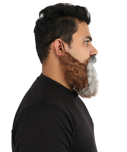 HPO Men's Rugged Warrior Wig & Beard Set  – Beard for Costume Roleplay | Tough Soldier Look for Cosplay, Halloween, Film-Inspired Characters